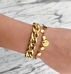 Trendy grove armband met schakels om te kopen