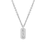 Bar ketting met 3 letters graveren