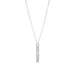 Zilveren ketting met bar graveerbaar
