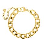 Big chain armband goud