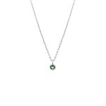 Ketting met geboortesteen in de kleur zilver
