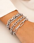 Chunky chain armbanden in het zilver