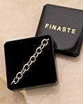 Zilveren chunky chain armband in sieradendoosje