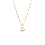 Clover ketting sea shell goudkleurig