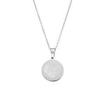 Coin ketting met vingerafdruk hartje