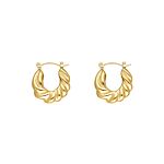Croissant hoops goudkleurig