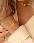 Dubbele snake armband goudkleurig