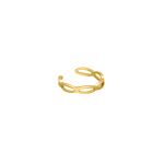 FINASTE Ear cuff schakels kleur goud