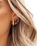 Earparty met steentjes in het goud