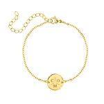 Armband Met Drie Letters Goud Kleurig