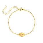 Trendy armbandje met 4 letters goud