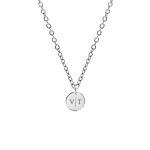 Graveerbare Ketting met Twee Initialen Zilver