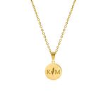 Initialen ketting met twee letters goud