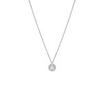 Letter ketting coin zilver