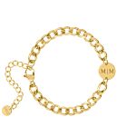 Mannen Schakelarmband Personaliseren Goud