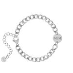 Mannen Schakelarmband Personaliseren Zilver