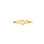 Gedraaide ring met hartje goud
