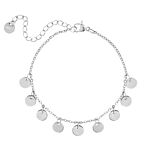 Armband met muntjes zilver