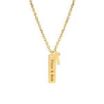 Gouden gepersonaliseerde ketting voor hem kruisje