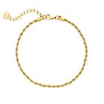 Treasure twist enkelbandje goudkleurig