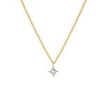 Ketting sparkle square goldplated