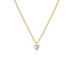 Ketting sparkle heart goldplated