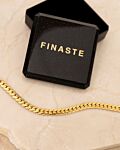 Gouden armband platte chain