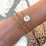 Leuke gouden armband voor om pols voor leuke mix