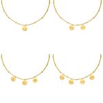 Graveerbare coin ketting goudkleurig