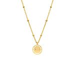 Coin ketting met naam kleur goud