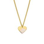 Ketting hartje met vingerafdruk goudkleurig