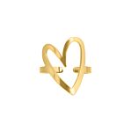 Love heart ring goldplated