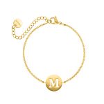 Gouden armband met letter