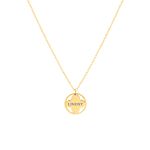 Clover ketting graveren goudkleurig