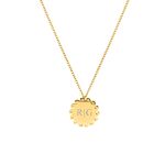 Graveerbare ketting waves goudkleurig