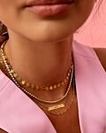 Tennis necklace goud kleurig