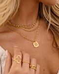 Graveerbare ketting charm goud kleurig