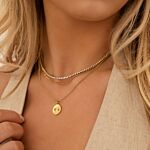 Gouden necklaceparty met snake ketting