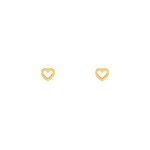 Stud oorbellen open hearts goudkleurig