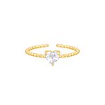 Ring fancy heart goudkleurig