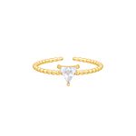 Ring fancy triangle goudkleurig