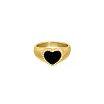 Influencer heart ring goudkleurig