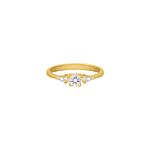 High class stone ring goudkleurig