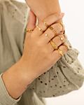 Cute symbols ring goudkleurig