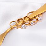 Gouden ringen met sparkle steentjes