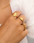 Ringen mix goud met chain ring