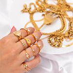 Gouden ringen party met chains