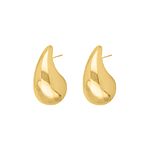 Chunky teardrop oorbellen goudkleurig