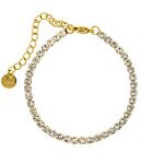 Tennis bracelet goud kleurig