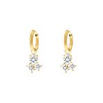 Oorringetjes trinity gems goudkleurig